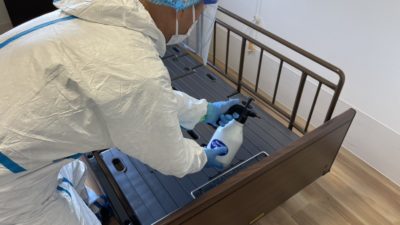 介護施設居室の共用区・居室内全体｜疥癬（カイセン）感染症対策の熱消毒・消毒施工事例